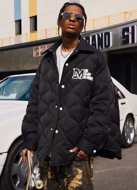 MEDM Plaid Down Shirt Jacket