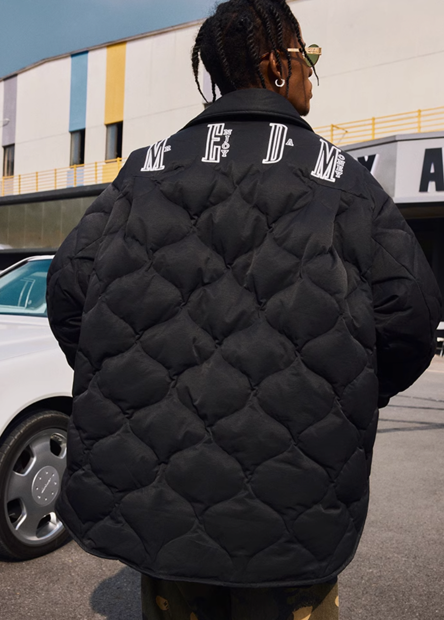 MEDM Plaid Down Shirt Jacket