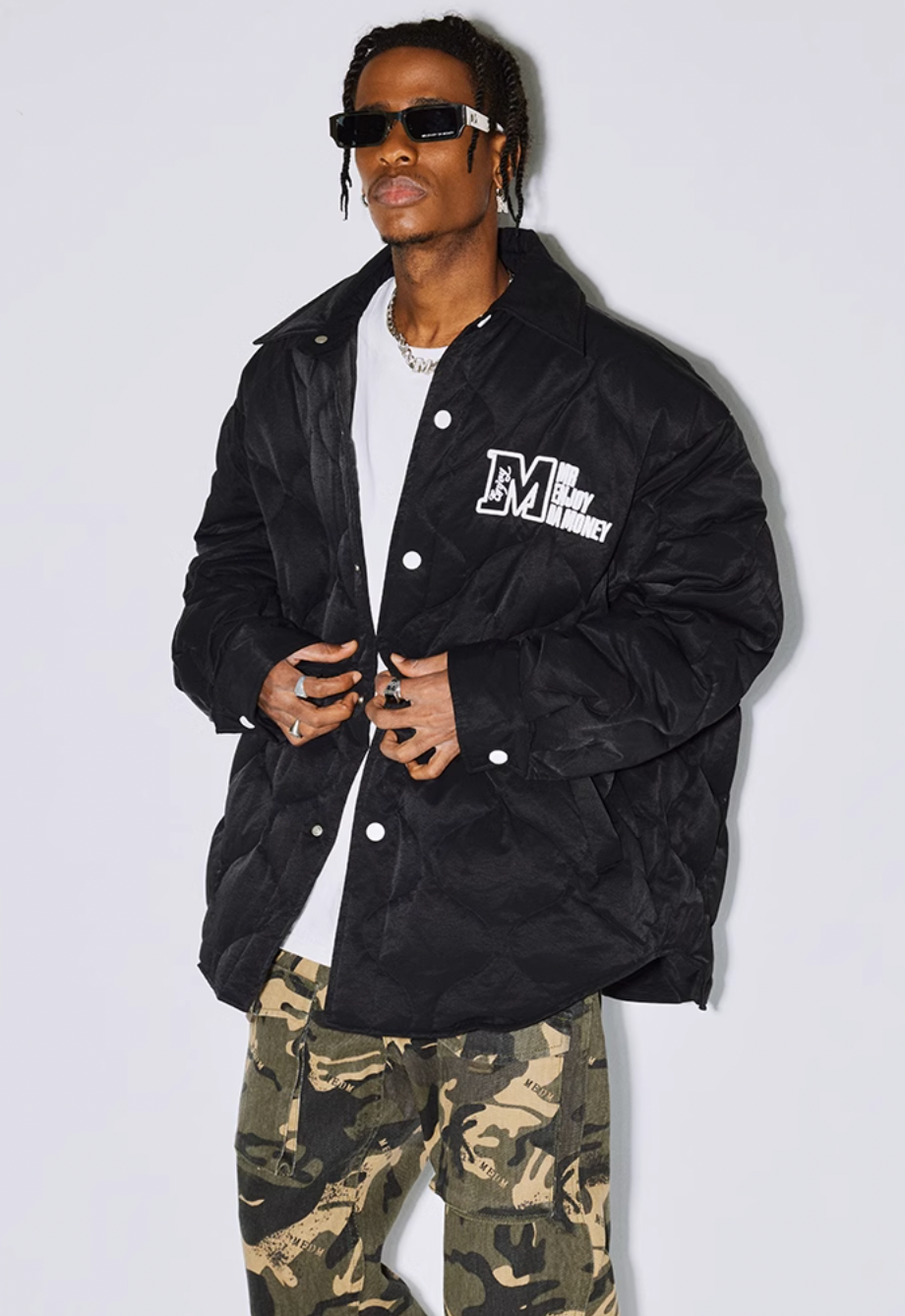 MEDM Plaid Down Shirt Jacket