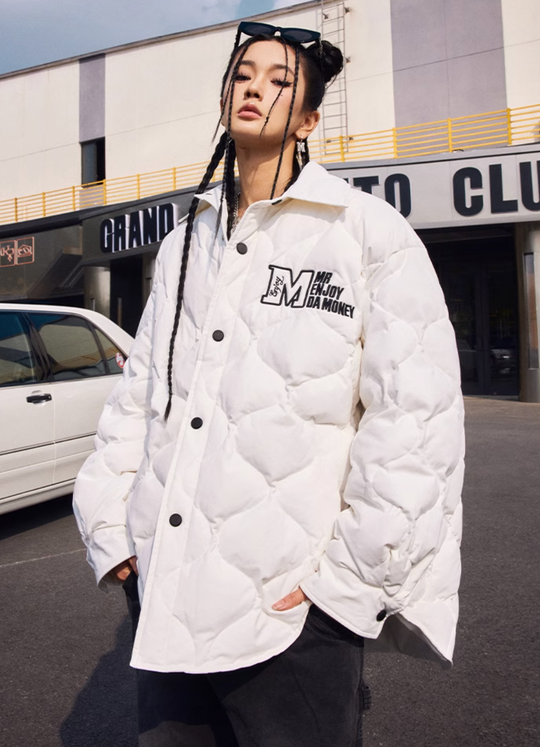 MEDM Plaid Down Shirt Jacket