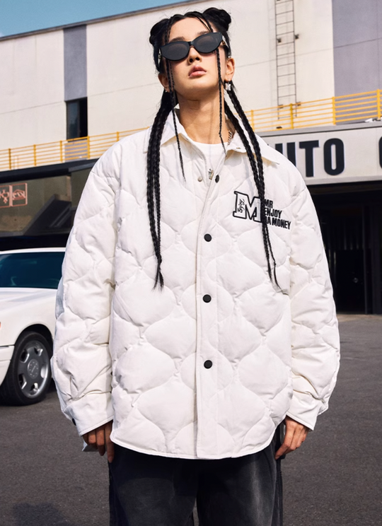 MEDM Plaid Down Shirt Jacket