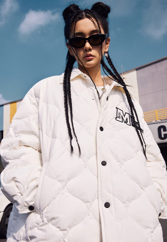 MEDM Plaid Down Shirt Jacket