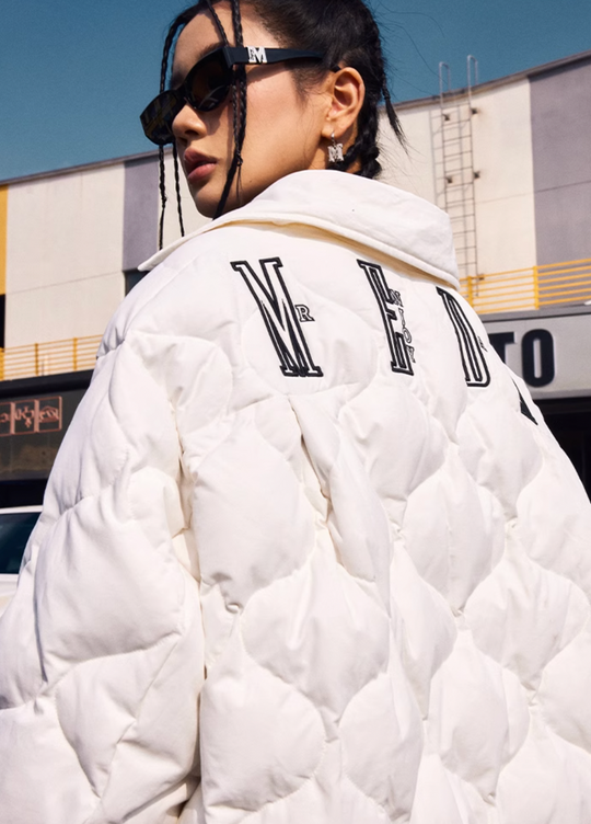 MEDM Plaid Down Shirt Jacket