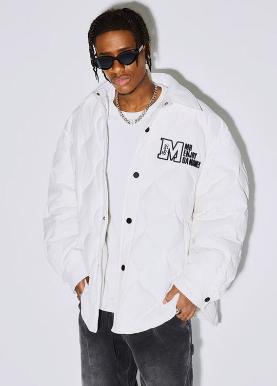 MEDM Plaid Down Shirt Jacket