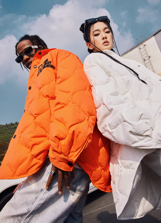 MEDM Plaid Down Shirt Jacket