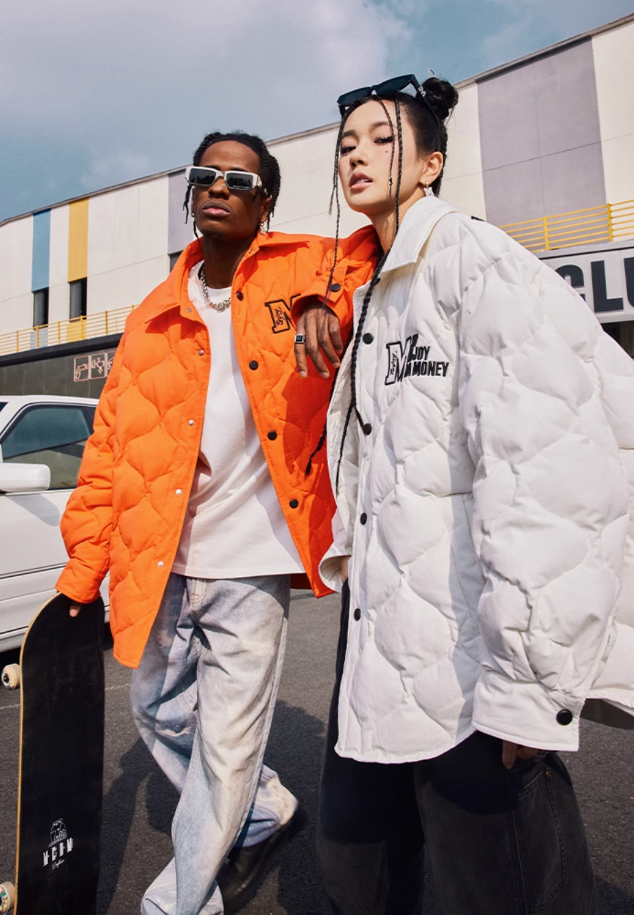 MEDM Plaid Down Shirt Jacket