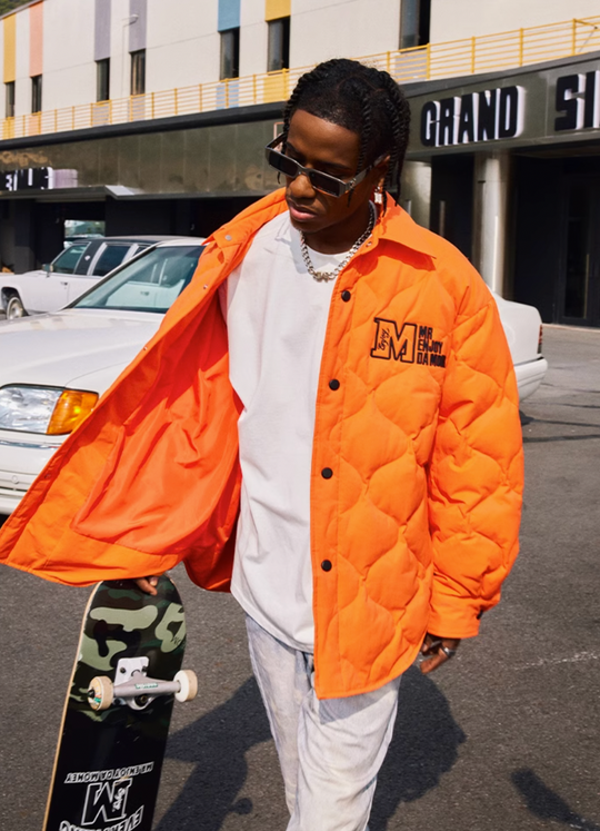 MEDM Plaid Down Shirt Jacket