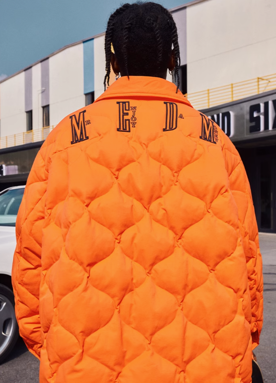 MEDM Plaid Down Shirt Jacket