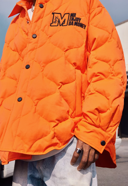 MEDM Plaid Down Shirt Jacket