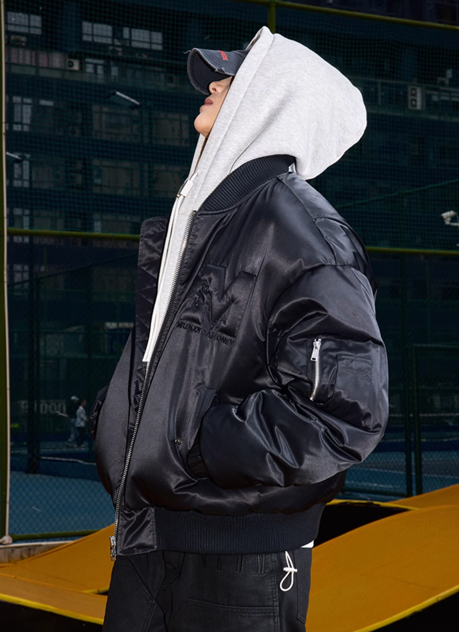 MEDM Ultra High Fill Down MA1 Aviator Bomber Jacket