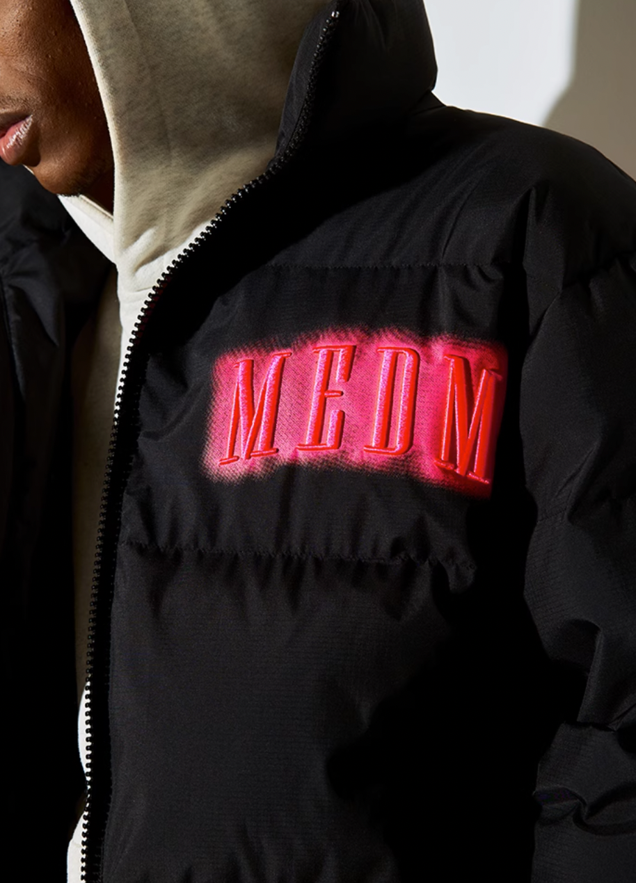 MEDM Neon Embroidery Short Down Jacket