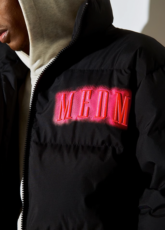 MEDM Neon Embroidery Short Down Jacket