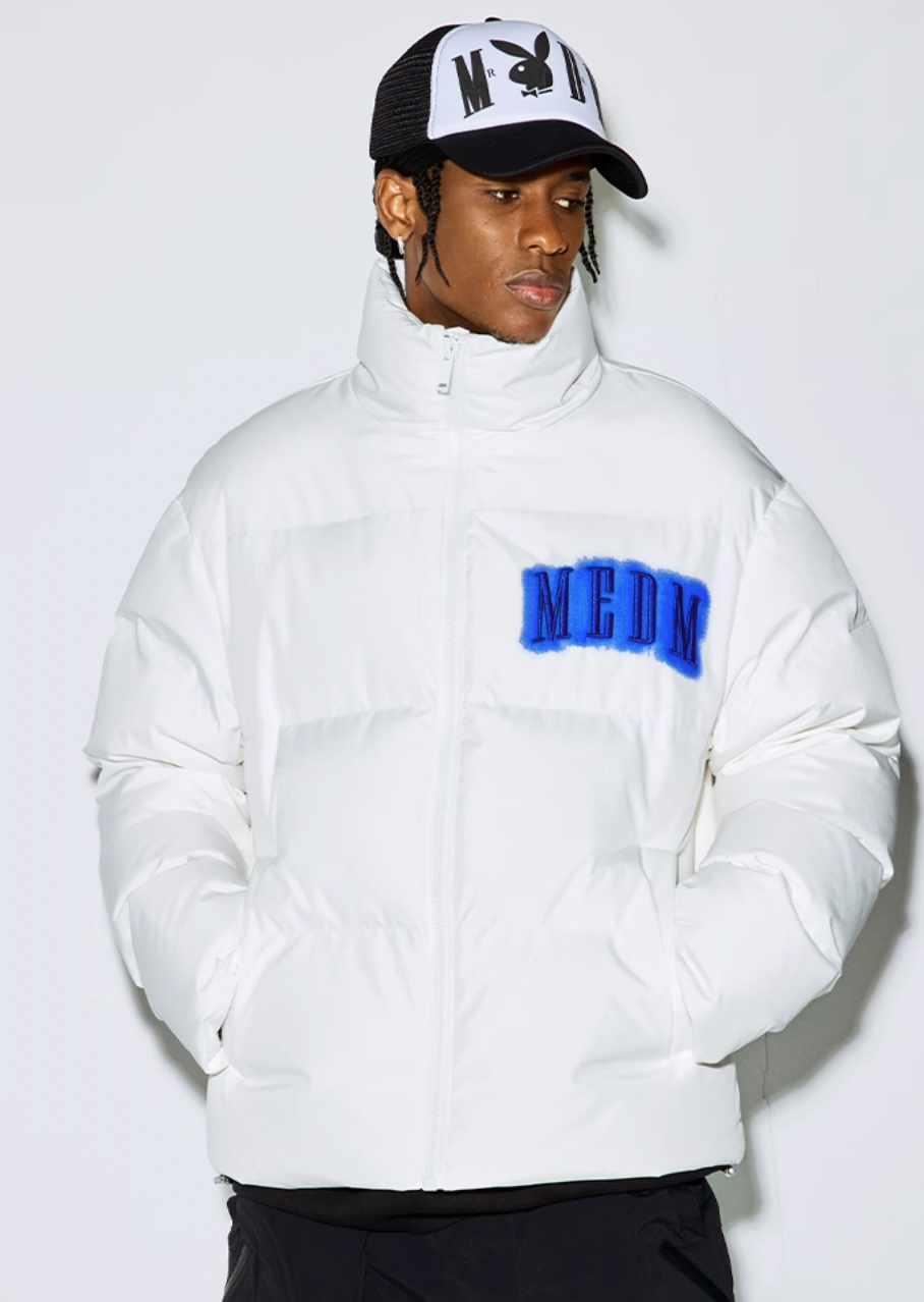 MEDM Neon Embroidery Short Down Jacket