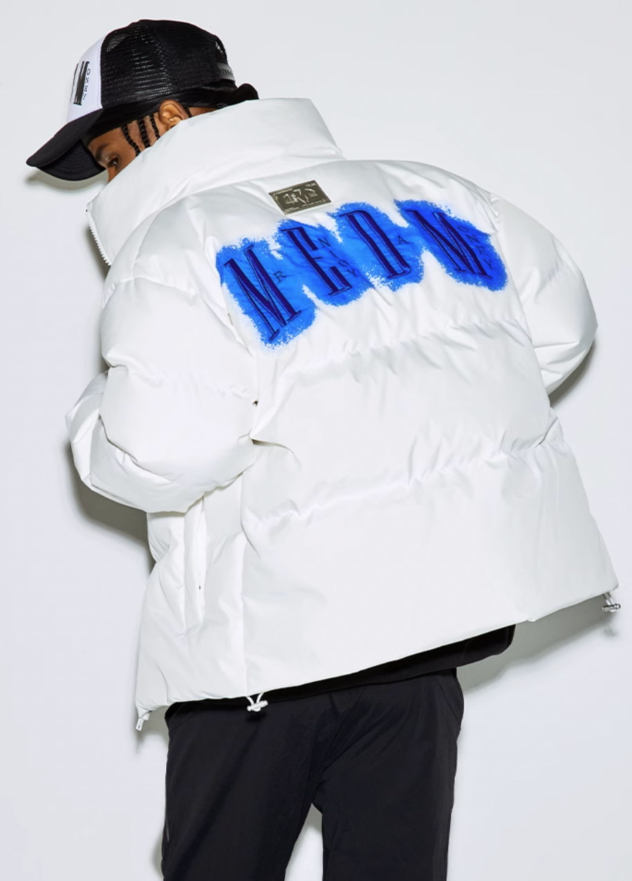 MEDM Neon Embroidery Short Down Jacket