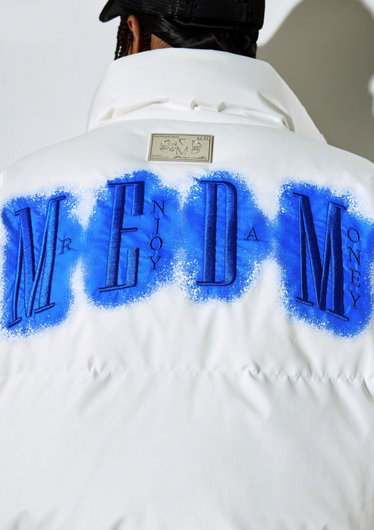 MEDM Neon Embroidery Short Down Jacket