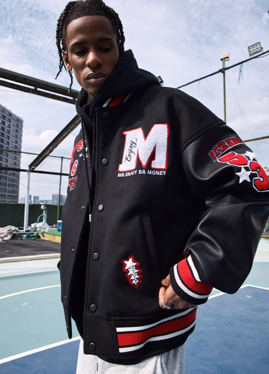 MEDM × NecessityFinery Baseball Jacket – Face 3 Face