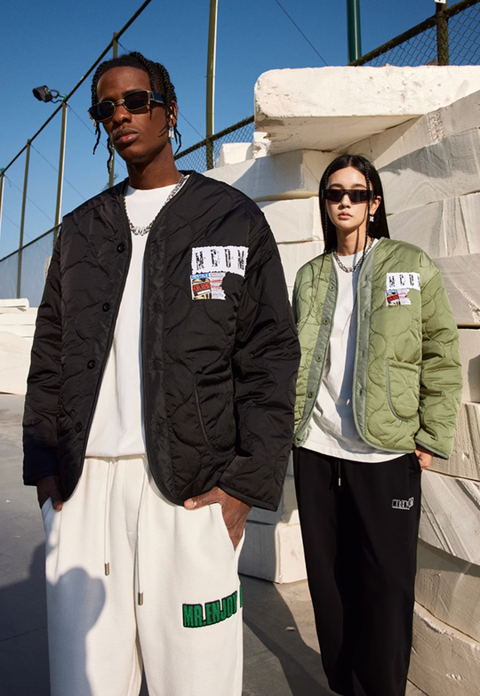 MEDM Patch Embroidery Thickened Warm Cotton Jacket