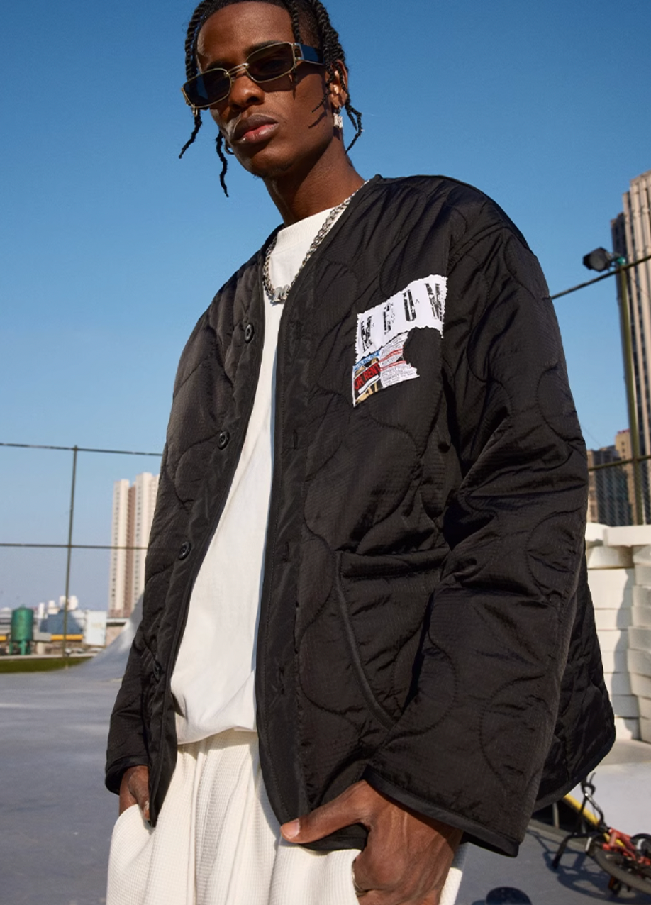 MEDM Patch Embroidery Thickened Warm Cotton Jacket