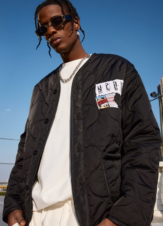 MEDM Patch Embroidery Thickened Warm Cotton Jacket