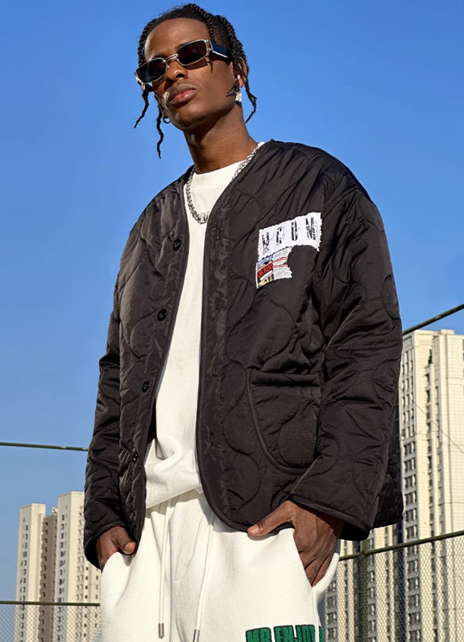 MEDM Patch Embroidery Thickened Warm Cotton Jacket