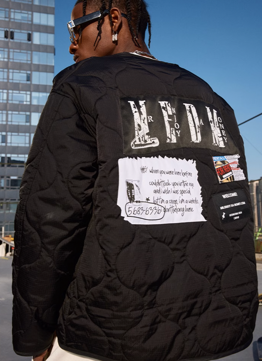 MEDM Patch Embroidery Thickened Warm Cotton Jacket