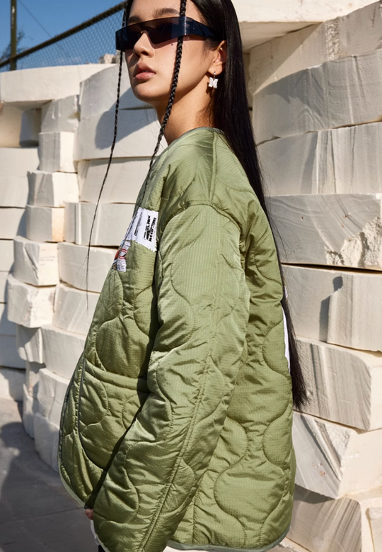 MEDM Patch Embroidery Thickened Warm Cotton Jacket