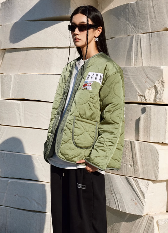 MEDM Patch Embroidery Thickened Warm Cotton Jacket