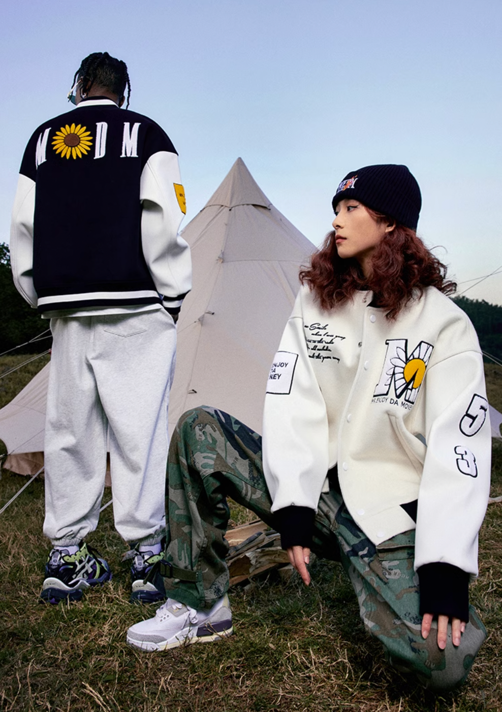 MEDM Little Daisy Embroidery Baseball Jacket