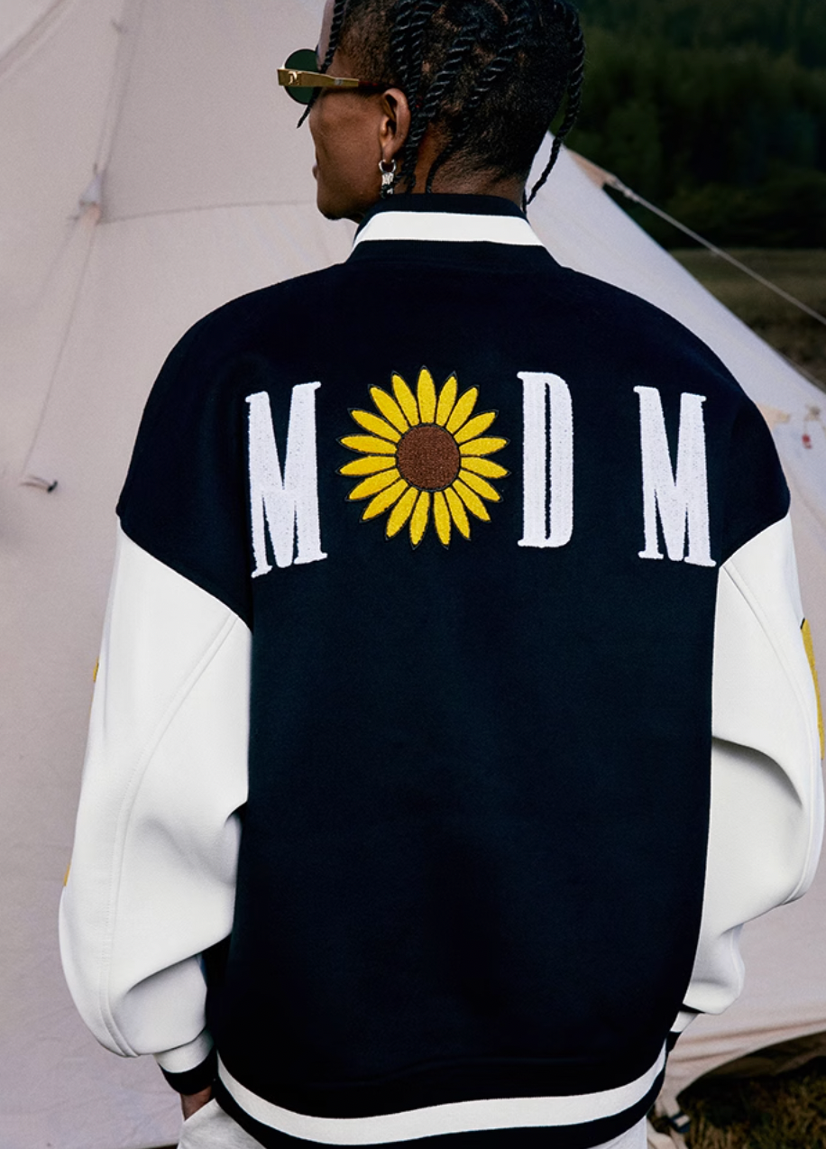 MEDM Little Daisy Embroidery Baseball Jacket