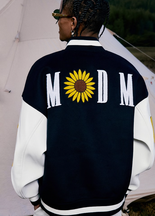 MEDM Little Daisy Embroidery Baseball Jacket