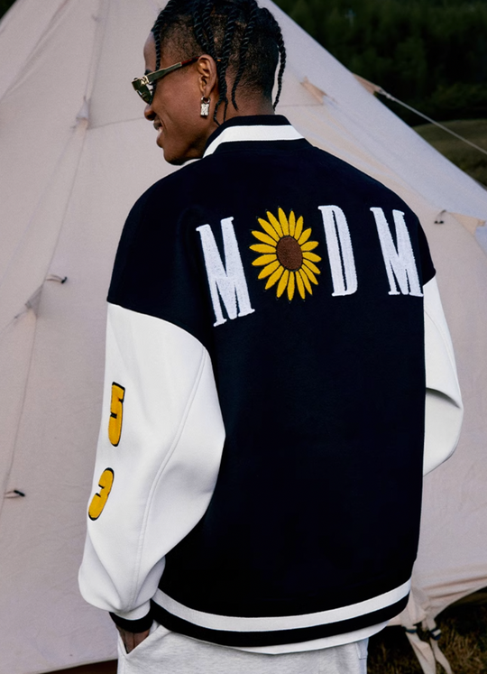 MEDM Little Daisy Embroidery Baseball Jacket