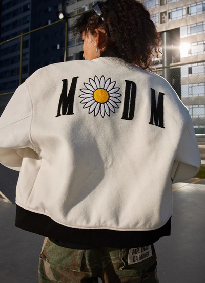 MEDM Little Daisy Embroidery Baseball Jacket