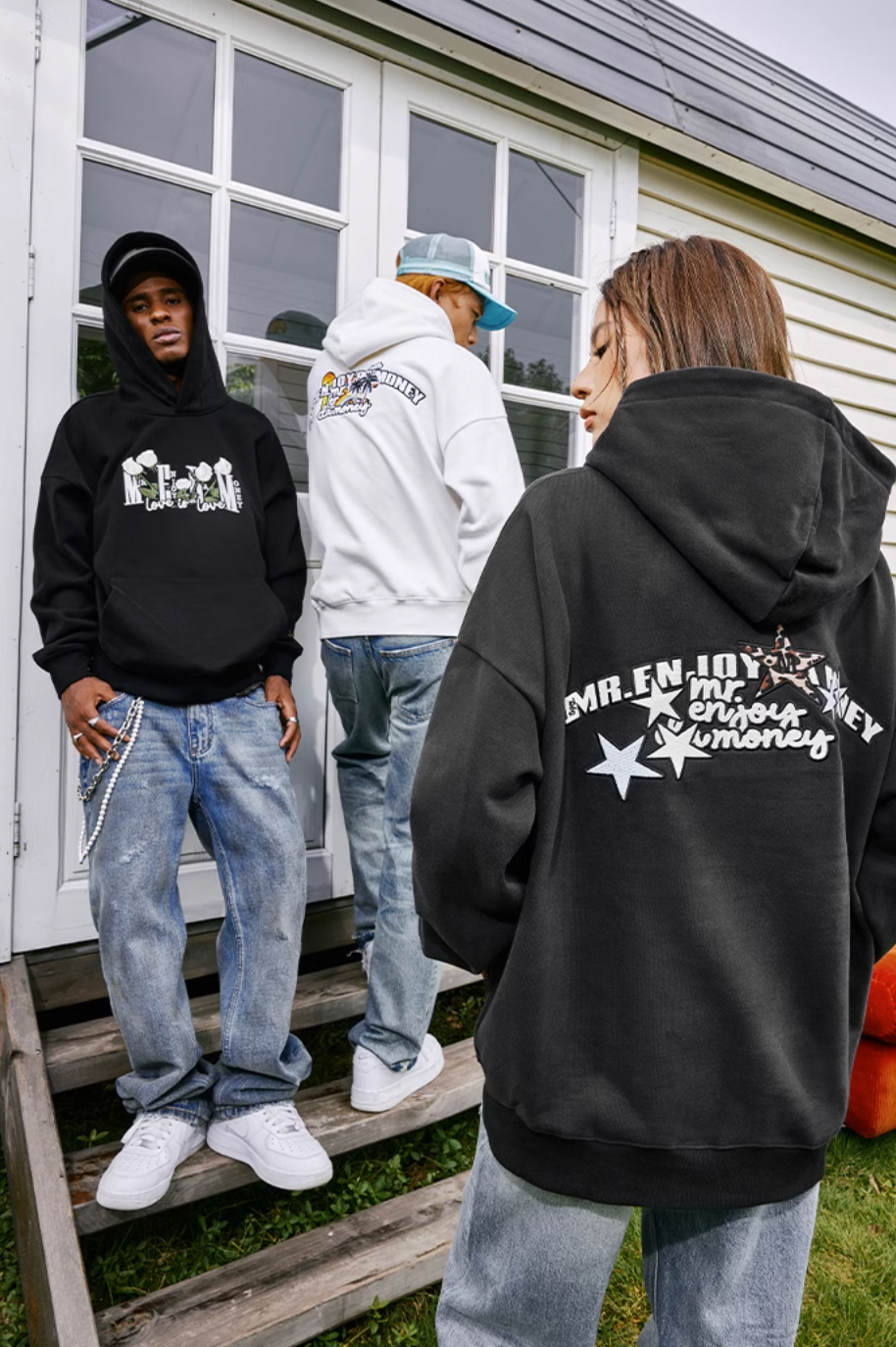 MEDM Flower Logo Embroidery Hoodie