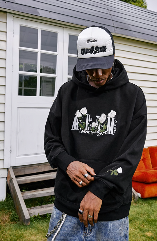 MEDM Flower Logo Embroidery Hoodie
