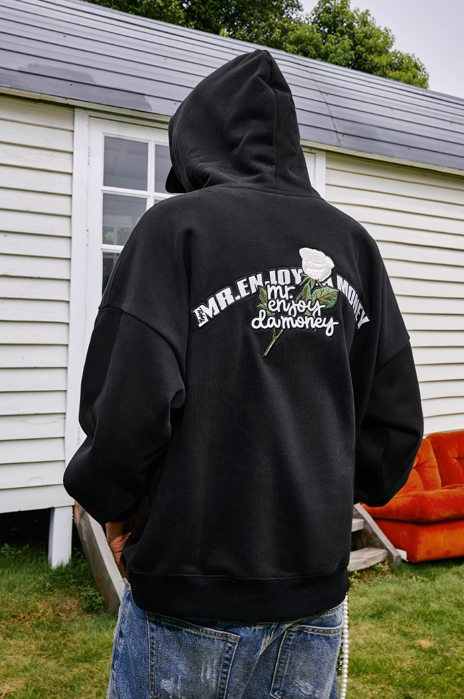 MEDM Flower Logo Embroidery Hoodie