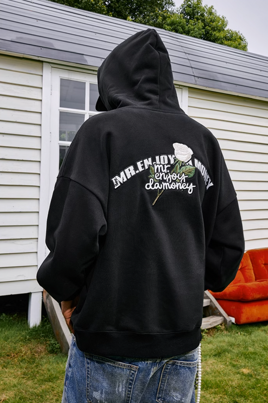 MEDM Flower Logo Embroidery Hoodie