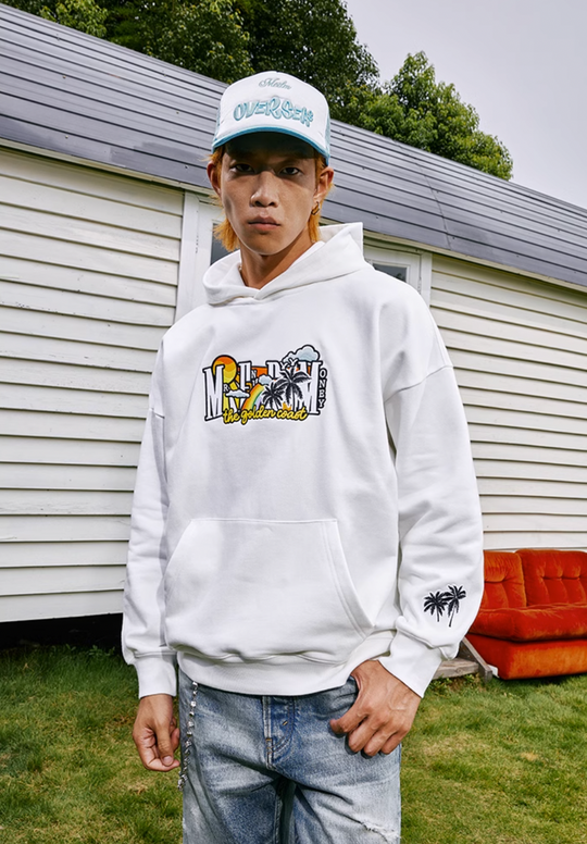 MEDM Flower Logo Embroidery Hoodie