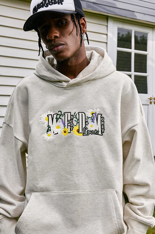 MEDM Flower Logo Embroidery Hoodie