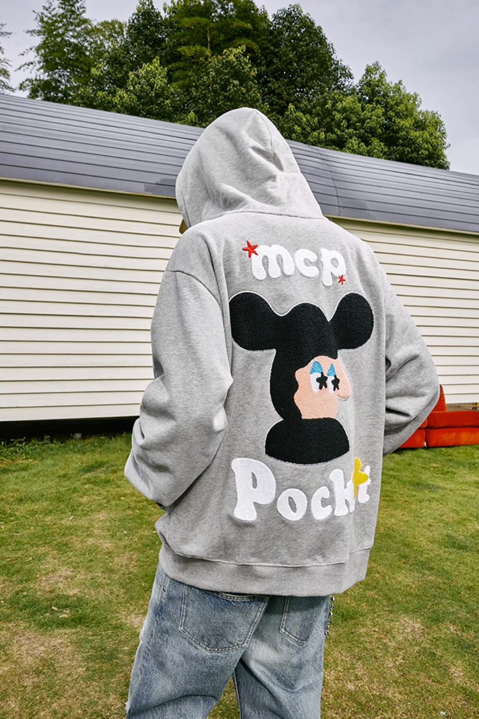 MEDM MCP Applique Embroidery Zipper Hoodie
