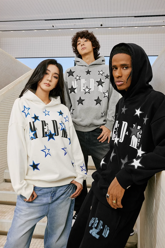 MEDM Star Logo Print Hoodie