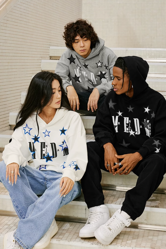 MEDM Star Logo Print Hoodie