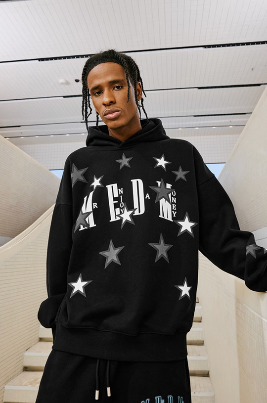 MEDM Star Logo Print Hoodie
