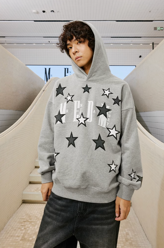 MEDM Star Logo Print Hoodie