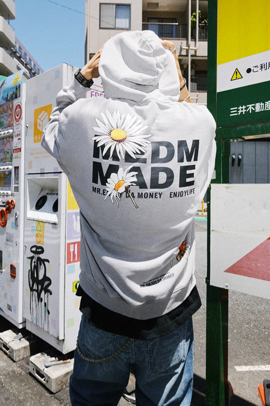 MEDM Daisy Logo Print Hoodie
