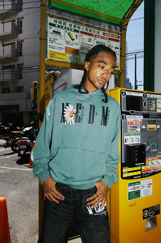 MEDM Daisy Logo Print Hoodie