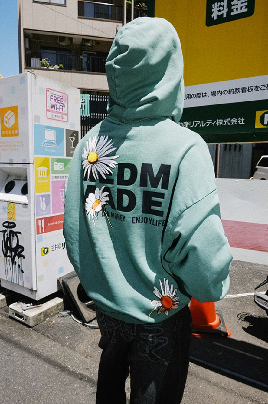 MEDM Daisy Logo Print Hoodie