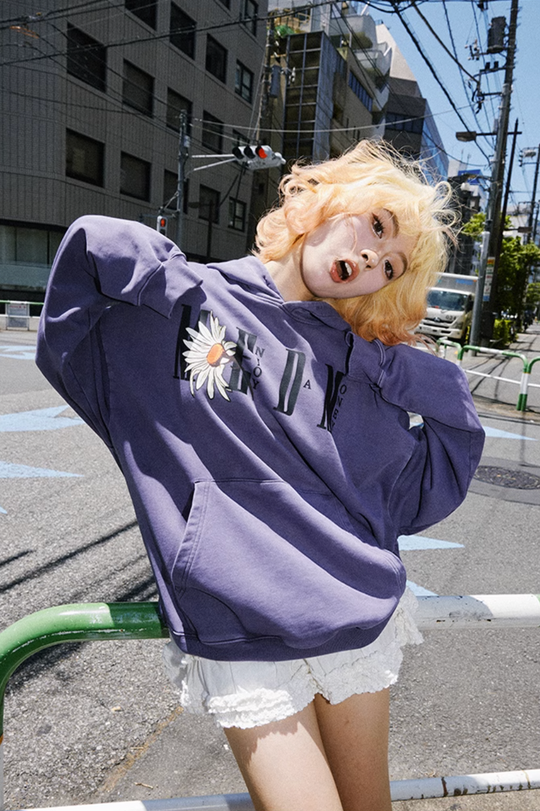 MEDM Daisy Logo Print Hoodie