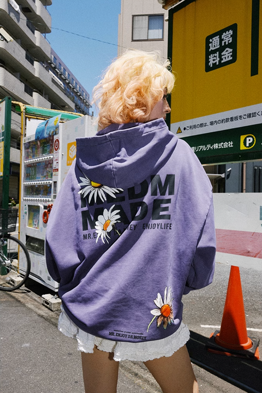MEDM Daisy Logo Print Hoodie