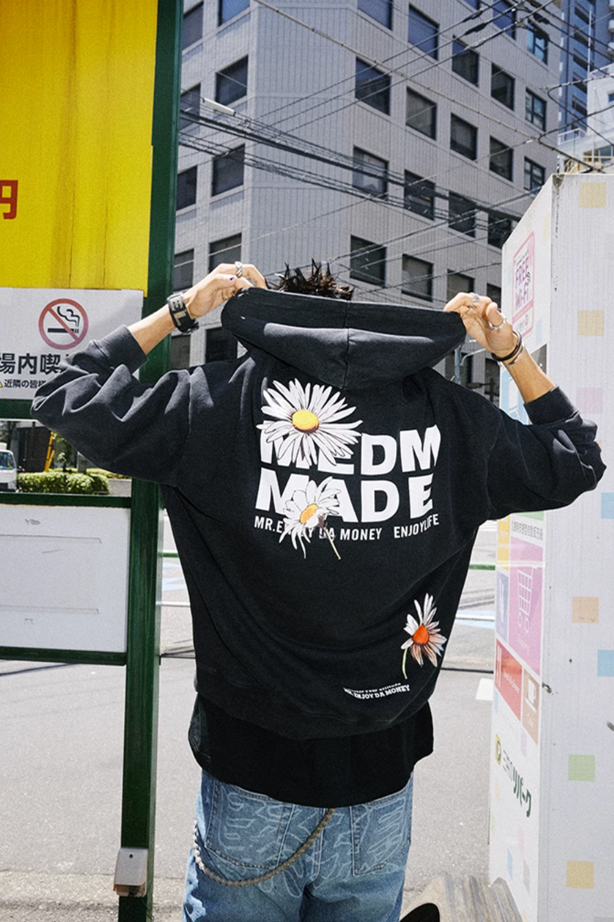 MEDM Daisy Logo Print Hoodie