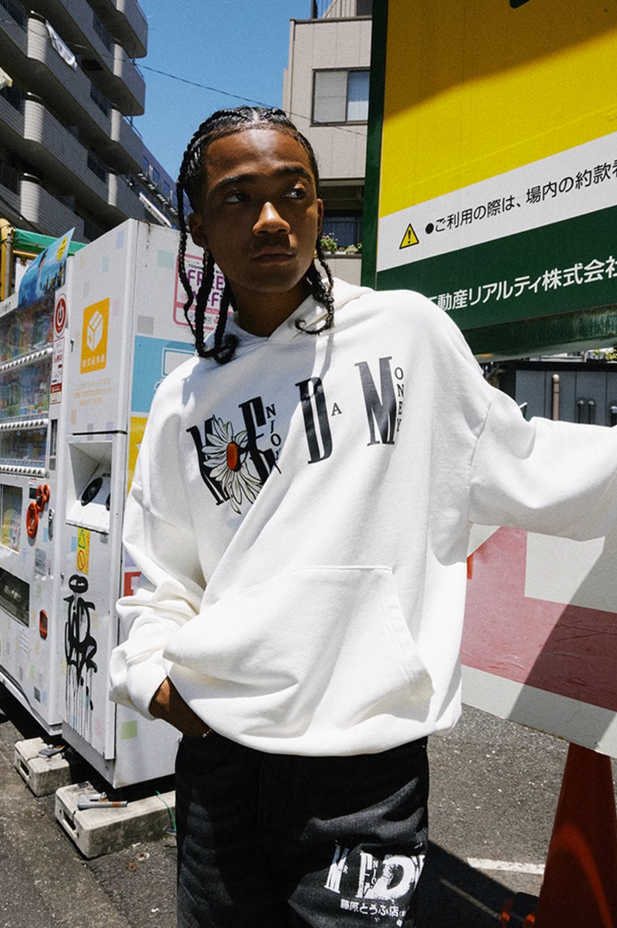 MEDM Daisy Logo Print Hoodie